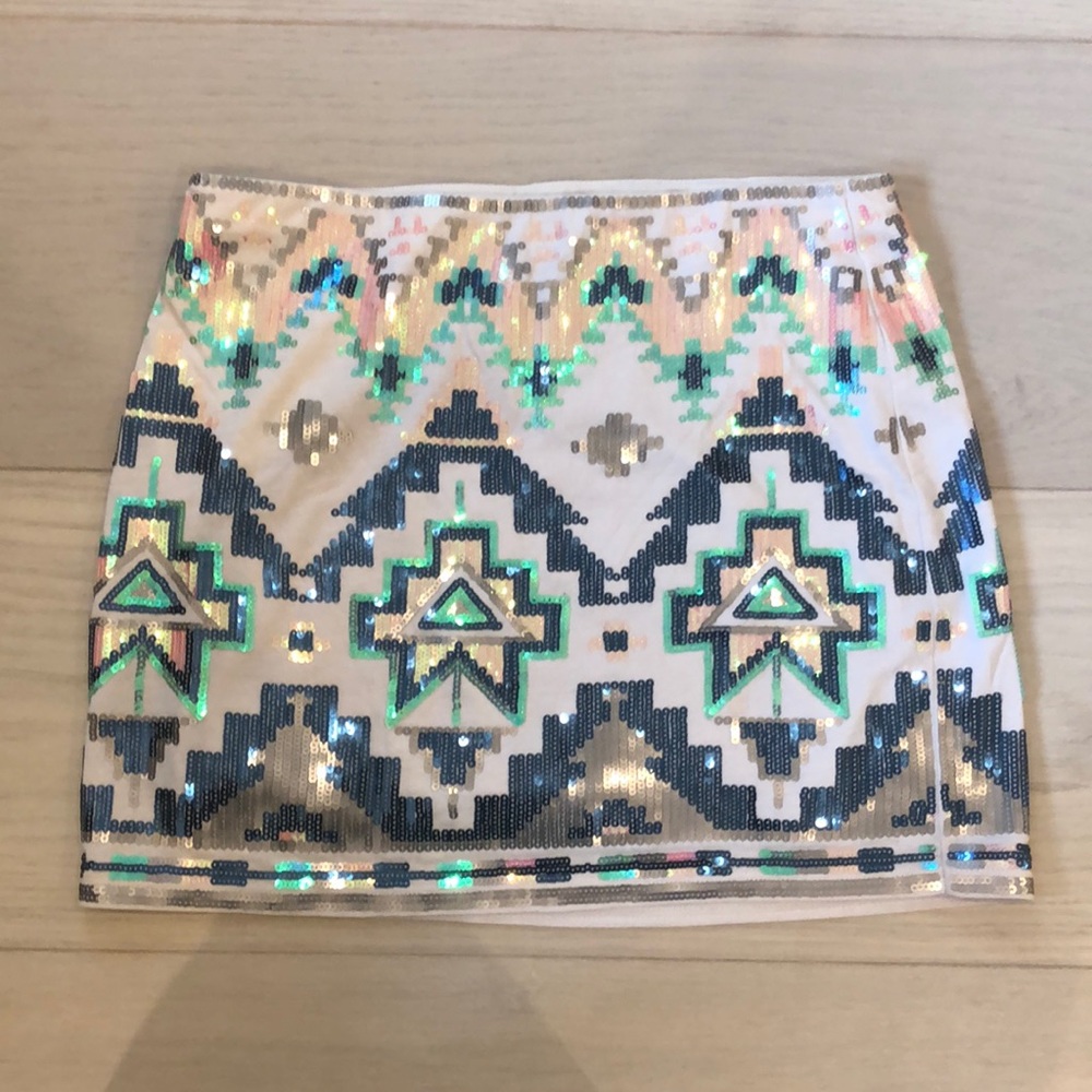 Sequin mini skirt , lined , great condition